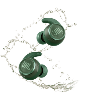JBL Reflect Mini NC - Green - Waterproof true wireless Noise Cancelling sport earbuds - Front